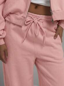 MUSERA 带口袋细节的阔腿运动裤，适合度假、机场休闲、秋季、返校季等场合。 - 粉色 - 查看 4