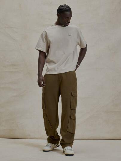 Musero Pantalones de carga con pierna recta y holgada, esenciales de invierno para el estilo callejero