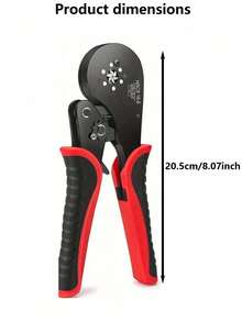 Manual Crimping Tool, Suitable For HSC8 16-6 Ring Crimping Pliers For Ring Terminals, Electrical Fixture Set, Wire Head Size 0.08-16mm ² 30-5AWG - Black and Red - View 8