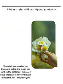 1pc/2pcs Creatively Knitted Pom-Pom Daisy Bouquet Is The Perfect Decorative Gift For Birthdays, Valentine's Day, And The Back-To-School Season. - Multicolor - View 4