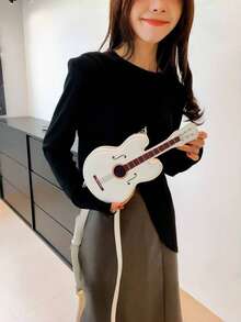 Joivida 爆款吉他造型斜挎包，女士轻便PU胸包，时尚百搭单肩包 - 多色 - 查看 10