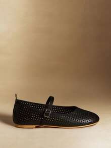 Rosivie Women's Casual Buckle Design Slip-On Loafers - Black - View 4