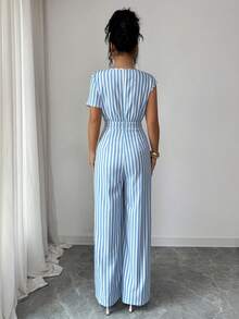 Elenzga Women's Striped & Printed Metal Bucket Jumpsuit - Multicolor - View 2