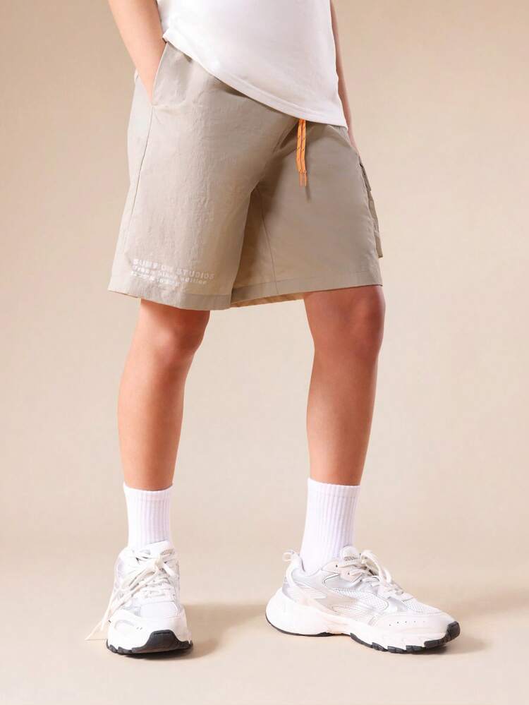 Utility Nylon Shorts With Side Pockets