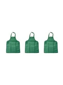 1pc/3pcs/6pcs Unisex Apron With 2 Spacious Pockets, Machine Washable, Suitable For Kitchen, Crafts, BBQ, Painting - Dark Green - View 7