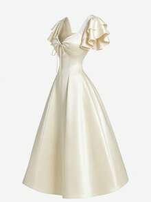 GlowEve Ladies Weave Elegant And Stylish Summer Dresses - Apricot - View 1