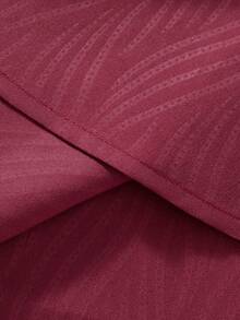 Manfinity Mode 男士商务休闲长袖单排扣条纹衬衫 - 酒紅色 - 查看 8