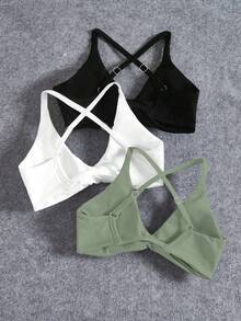 Easithlete Áo ngực thể thao yoga không đường may/Thiết kế xoắn phía trước/Đa năng cho thể thao và mặc hàng ngày - Nhiều màu - Xem 2