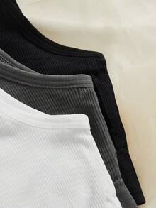 Lowkey Lull 5pcs Pack Simple Solid Color Seamless Tube Top Sports Bra - Multicolor - View 4