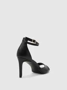 CUCCOO BIZCHIC Women's Buckle Design Fashion Daily Wear High Heel Sandals - Black - View 9