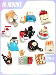 7 件食物冰箱贴 食物磁铁 用于冰箱贴 装饰性可爱磁铁 冰箱贴 适用于厨房 强力树脂磁铁 家居装饰 办公室 情人节、情人节婚礼、生日、厨房 和各种形状的肥皂模具 适用于情人节、情人节婚礼、生日、厨房、婚礼用品、礼物 学校用品、厨房装饰、客厅装饰 - 彩色 - 查看 1