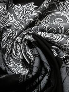 Sunspun Áo thun nữ cỡ lớn phong cách Punk, thời trang đường phố, in hình cánh chim, kiểu dáng tối giản, thoải mái. - màu đen - Xem 5