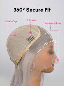 Ren Trong Suốt Màu Xám Tóc Giả Bob Tóc 13*4 Ren Mặt Trước Bộ Tóc Giả Màu Bạc Tóc Tóc Giả Trước Nhổ dành Cho Nữ - SGray - Xem 10