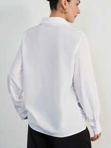 Aveloria Modichic 浪漫法式镂空刺绣宽松领泡泡袖白色复古花卉蕾丝镂空女式衬衫，适合约会、通勤、下午茶等场合。 - 白色 - 查看 2