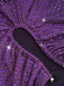 NU&NOW Plus Size Women Sexy Party Sheer Mesh Sequin Cocktail Dress, Suitable For Party, Banquet, Birthday Celebration - Purple - View 6