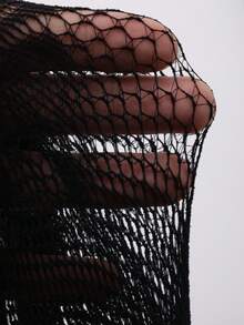 DAZY Leggings de encaje sexy y de moda para mujer Y2K - Negro - Ver 8