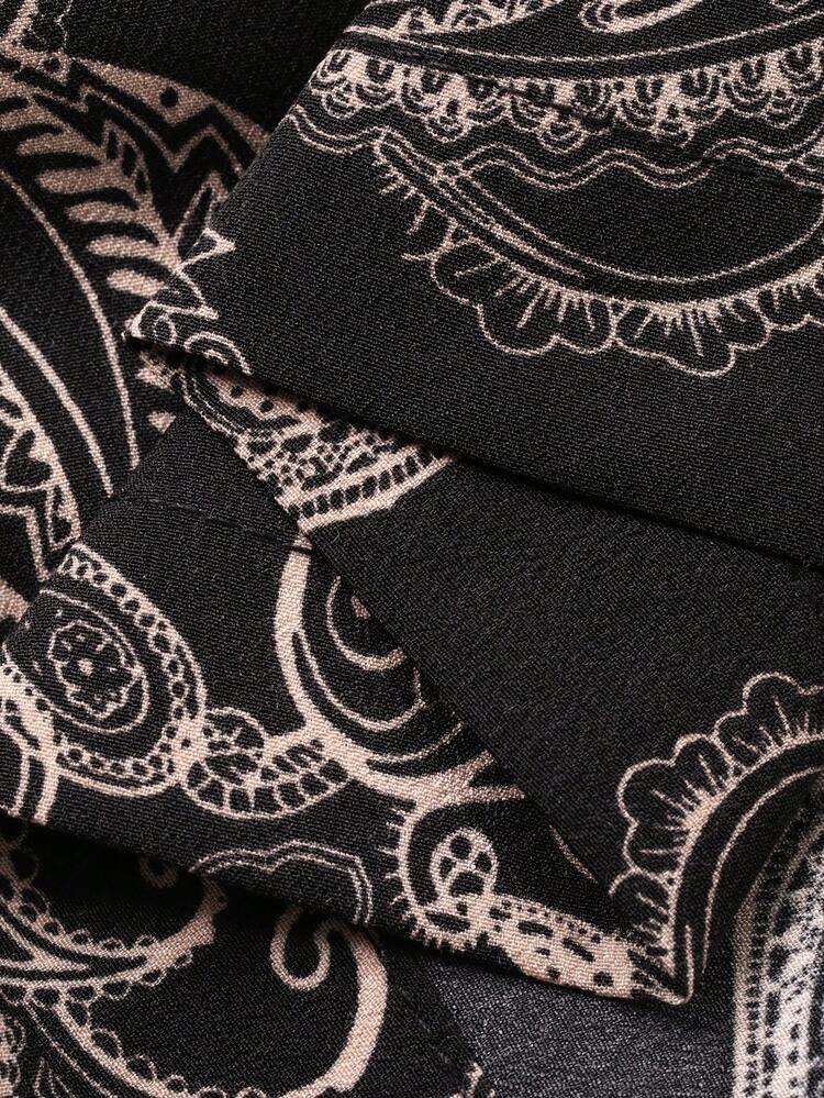 Men's Floral Print Short Sleeve Shirt And Shorts Set, Summer