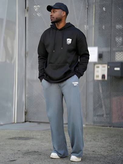 Heavens Edit Sudadera con capucha con cordón, forro térmico y bolsillos con estampado de póker para hombres, para otoño/invierno, de manga larga