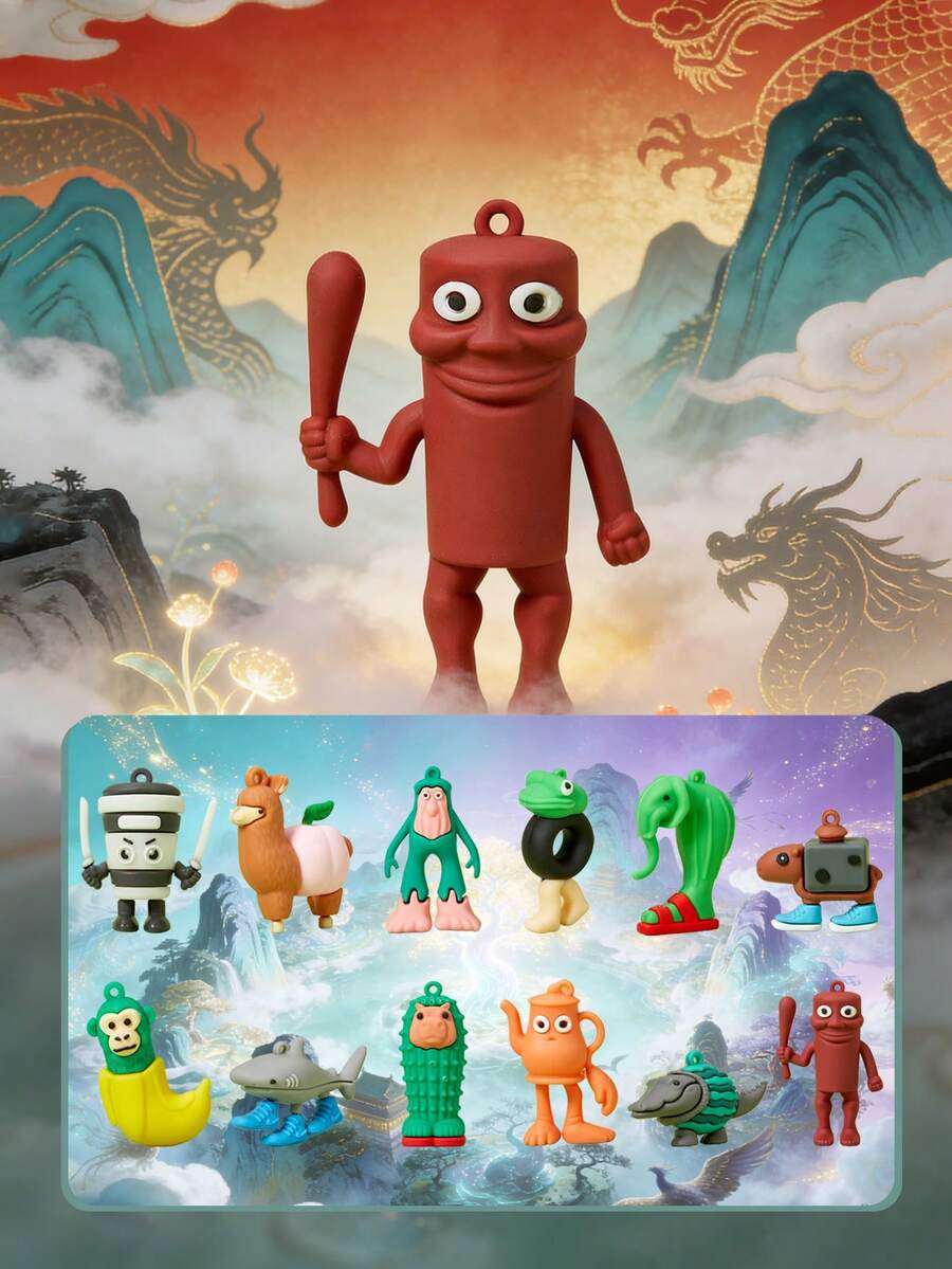 POKOJA LAND 1/12/24PCS Đồ Trang Trí Mini Sưu Tầm Sinh Vật Thần Thoại Thiết Kế Đầy Màu Sắc Sơn Hải Tĩnh Hộp Bí Ẩn Dành Cho Người Lớn, Quà Tặng Sưu Tầm, Trang Trí Nhà Cửa Văn Phòng, Phù Hợp Mọi Mùa, Bất Ngờ Ngẫu Nhiên - Nhiều màu - Xem 1