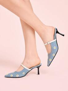 CUCCOO DOLLMOD Zapatos de tacón alto para mujer - Azul - Ver 3