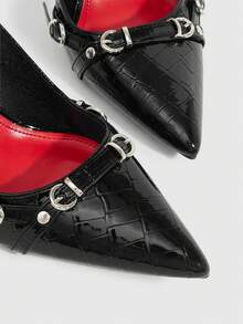 CUCCOO SZL 女士高跟鞋 - 黑紅色 - 查看 10