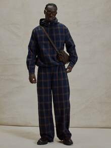 Musero Oversized Checkered Long Sleeve Hoodied Bungee Cord Jacket Flannel Top Winter Essentials - Multicolor - View 4