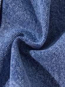 SHEIN Baby Girl Cute Pink Ribbon Bow Denim Dress,Kid Girls Spring And Summer Casual Vacation Country Boho Wear, Beach Outfits For Kid Girls, Spring Break Outfits,Rave Outfits Festival Denim Dress,Cute Vacation Print Dress - Light Wash - View 6