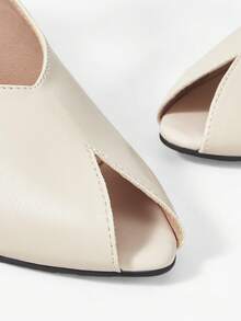 Mnmlis Women's Fashionable Versatile Commuting Minimalist Wedge Sandals Valentine's Day - Apricot - View 6