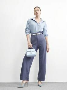 CUCCOO BIZCHIC Nuevos tacones altos de punta fina y versátiles para mujeres para Navidad - Azul claro - Ver 6