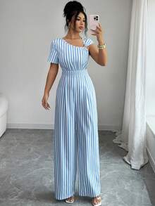 Elenzga Women's Striped & Printed Metal Bucket Jumpsuit - Multicolor - View 5