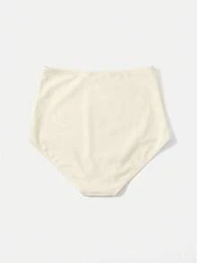 Swim Basics Quần bikini nữ màu trơn kiểu dáng thường ngày - Màu be - Xem 2