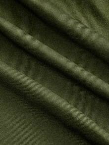 SHEIN MOD Plus Size High Waist Ruffle Asymmetrical Hem Skirt Army Green Midi Skirt Tie Skirt Wrap Skirt Asymmetrical Skirt Army Green Tie Skirt - Army Green - View 5