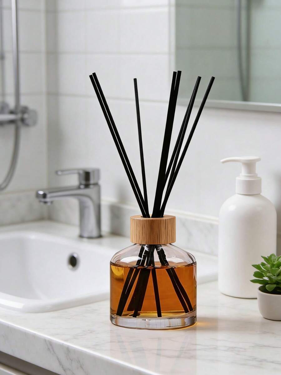 100pcs Natural Rattan Reed Diffuser Sticks - Long-Lasting Essential Oil Aroma Refills For Spa, Fragrance, Aromatic,Arom (11.81 Inch X 3 Mm)White And Black - Multicolor - View 1