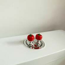 Joivida 2PcS Small Tomato Toilet Button Press Nail Art Bathroom Flush Assist Cover Lifter Hygiene Helper - Multicolor - View 6