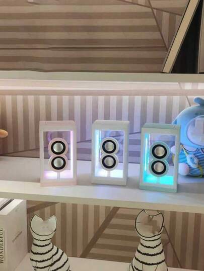 Teckwe 无线蓝牙音箱，带RGB灯光和定制透明设计（800mAh超长续航）