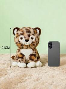 Cute Shape Leopard Tiger And Lion Shaped Plush Toys With Sable Fur Material Super Soft Short Plush Material Handmade Dolls Fiber Filled Animals Chet Dolls The Perfect Gift For Parents - Multicolor - View 9