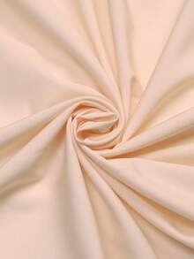 Breezaya 女士杏色底蓝色花卉印花圆领无袖收腰喇叭下摆流苏系带V领露腰休闲长裙，沙滩度假花卉图案，南非花卉图案 - 杏色 - 查看 7