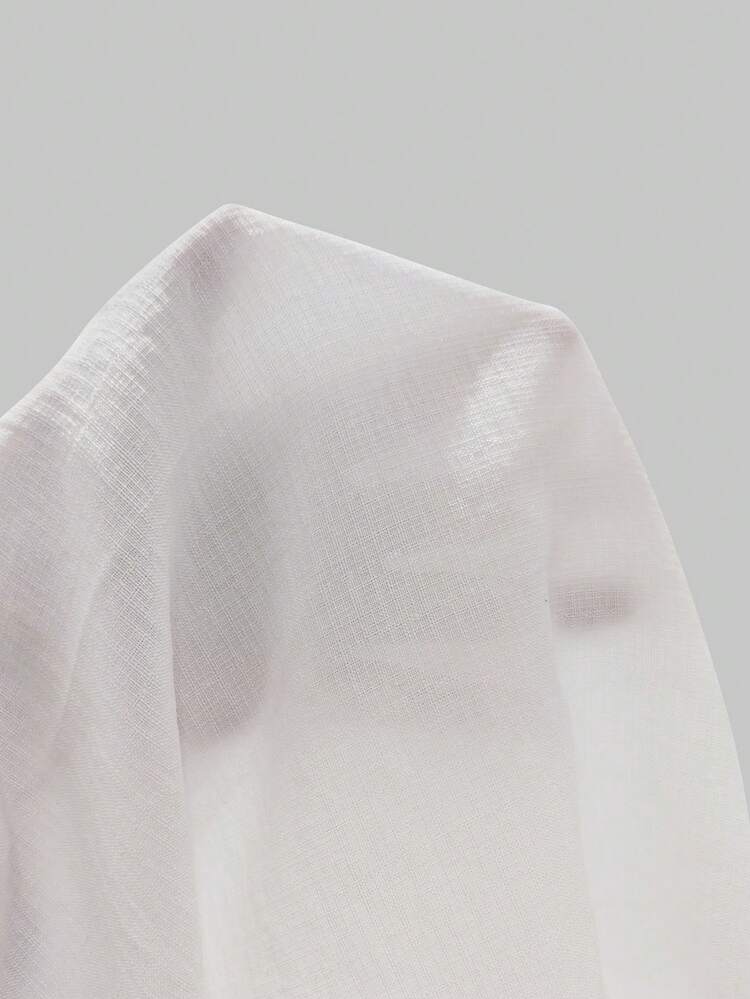 Balvessa Casual Split Collar Retro Print Women Shirt - White - View 6