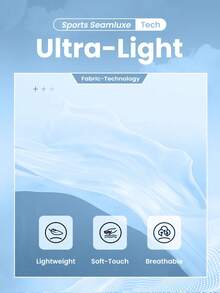 Gameset SHEIN Sport Solid Seamless High Stretch Crop Tee & Leggings Workout Women Set Women Leggings Set Gym Women Outfit - Baby Blue - View 7