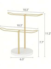 金属发箍收纳架，单/双/三层可选，可展示发箍、发绳、手镯等配饰，适用于卧室、大学宿舍装饰，适合女孩、女士，也可用于性别揭晓派对、生日、婚礼、聚会等场合，是送给同事、朋友和家人的完美礼物，也是返校季的理想之选。 - 彩色 - 查看 17