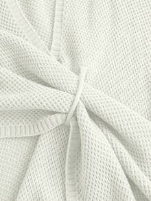 Franclia New Autumn/Winter Casual Elegant Personalized Shawl Collar Women Cardigan Sweater - White - View 8