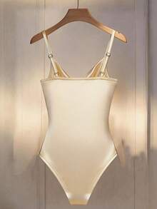 GlowEve Camiseta sin mangas con cuello drapeado y fruncido, adecuada para uso diario - Albaricoque - Ver 2