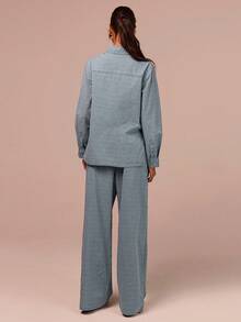 COSMINA Women's Casual Commuter Shirt & Jeans Set - Light Wash - View 2