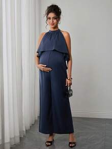 SHEIN Maternity Jumpsuits - Navy Blue - View 6
