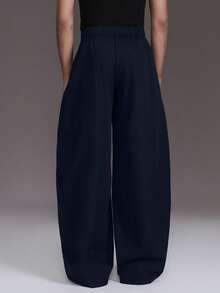 STYNVO Quần ống loe trơn màu, thời trang, đa năng dành cho nam giới. - Màu xanh hải quân - Xem 2