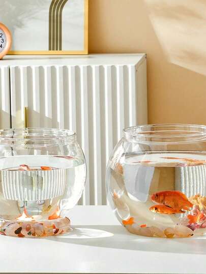 Um Aquário de Plástico Transparente, Decoração de Micro-Paisagem de Sala de Estar, Terrário Doméstico, Aquário para Betta