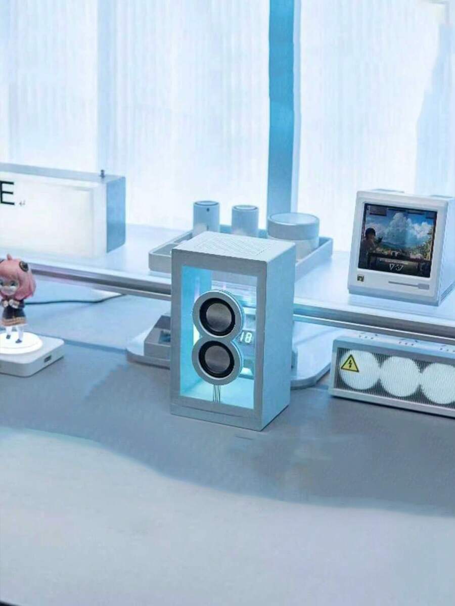 Teckwe 无线蓝牙音箱，带RGB灯光和定制透明设计（800mAh超长续航）