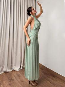 Firerie 女士优雅简约精致绿色修身连衣裙,褶皱绿色连衣裙,露背连衣裙,鼠尾草绿,婚礼/伴娘礼服,假日,精致闪亮针织面料,完美打造波西米亚风度假装扮,音乐节闪亮面料,夏季活动,度假,波西米亚风,春夏外出,假期,休闲,海滩,鸡尾酒会,音乐节,休闲度假风,夏季,圣帕特里克节绿色连衣裙,鼠尾草绿正式连衣裙,优雅绿色连衣裙,鼠尾草绿女装 - 綠色 - 查看 7