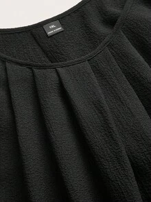 EMERY ROSE Atasan Cami Wanita Ukuran Plus Elegan Warna Hitam Polos, Cocok Untuk Musim Panas, Liburan, dan Acara Santai - Hitam - View 7