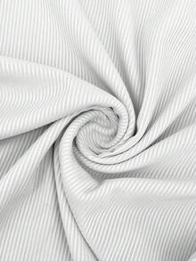 SHEIN ChicEase 多色褶裥下摆V领吊带背心套装 - 彩色 - 查看 4